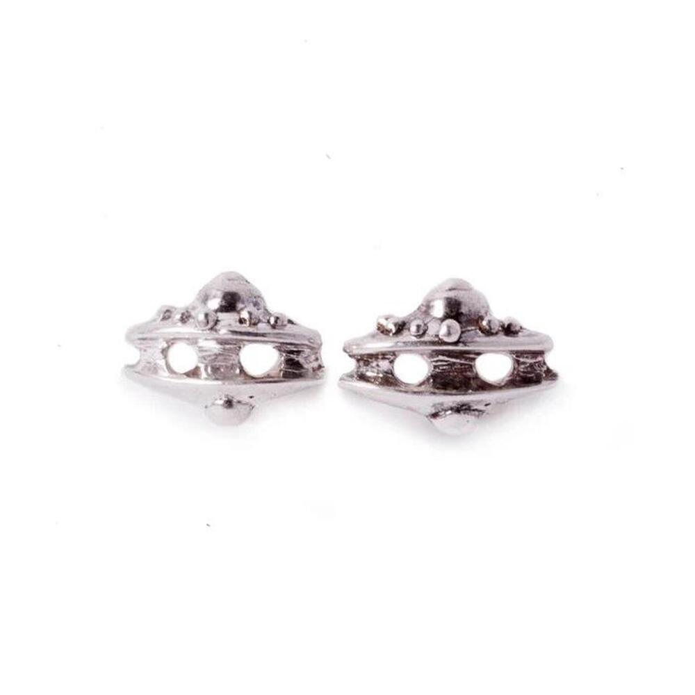 UFO alien spaceship stud earrings, stainless steel studs Alex streeter Jewellery